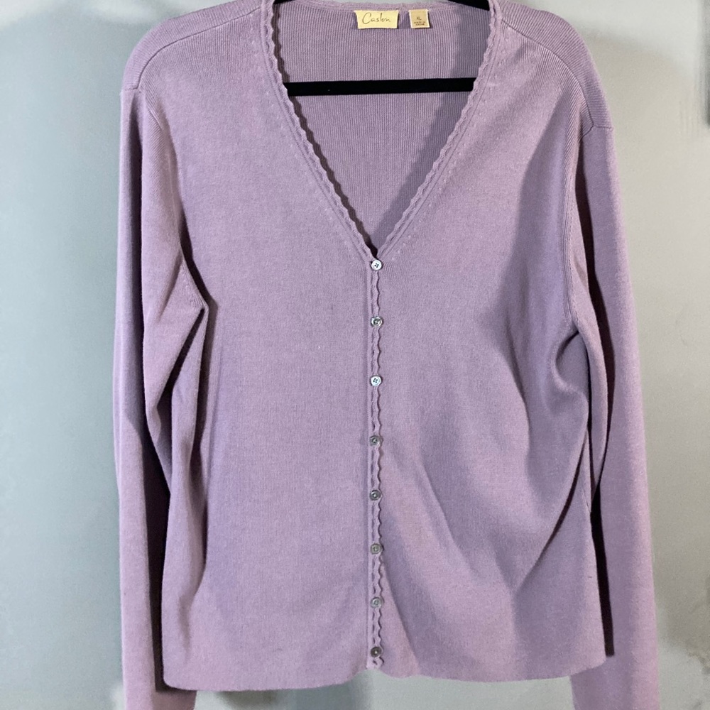 Vintage Purple Caslon Cardigan XL